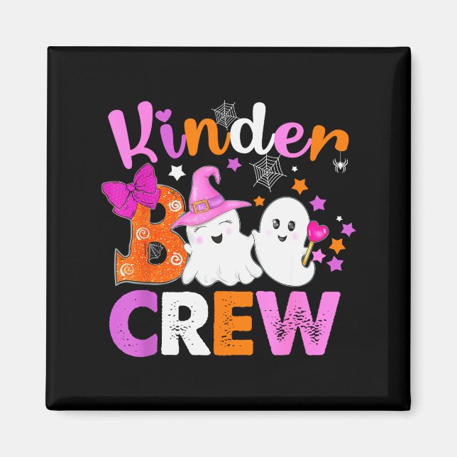 Kinder Boo Crew Kindergarten Teacher Kids Hallowee Magnet (Front)