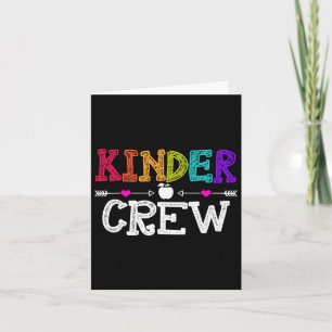 Kinder Crew Ck To School Kindergarten Teacher Stud Card