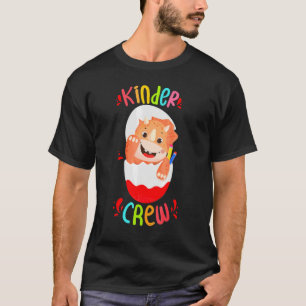 Kinder Crew Cute Dino shirt For Kindergarten Teach