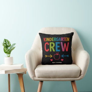Kinder Crew Funny Kindergarten Fun Back To School Cushion