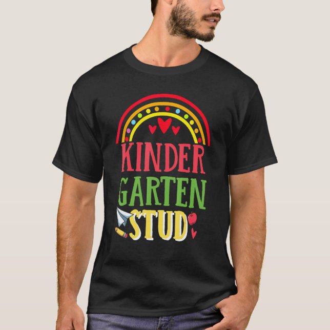 Kinder Crew  Kindergarten Teacher 1st Day Of Schoo T-Shirt (Front)