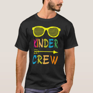 Kinder Crew Kindergarten Teacher 1st Day Of School T-Shirt