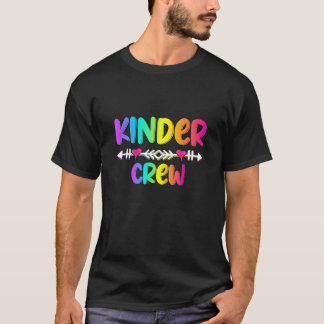 Kinder Crew Kindergarten Teacher Tee 1st Day of Sc