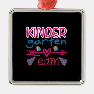 Kinder Garten Team Metal Ornament