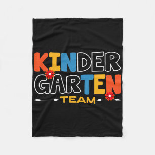 Kinder Garten Team Teacher Back To School Enthusia Fleece Blanket