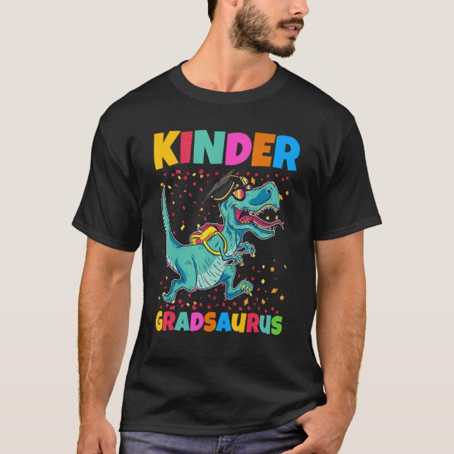 Kinder Gradsaurus Graduation T-Shirt (Front)