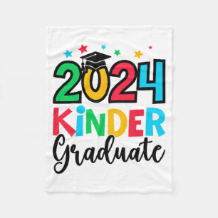 Kinder Graduate Kindergarten 2024 Graduation Gifts Fleece Blanket