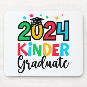 Kinder Graduate Kindergarten 2024 Graduation Gifts Mouse Pad