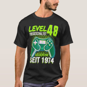 Kinder Level 48 Jahre Geburtstags Junge Gamer 1974 T-Shirt