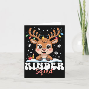 Kinder Squad Reindeer Christmas Lights Cute Winter Card
