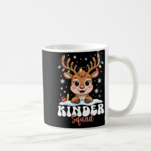 Kinder Squad Reindeer Christmas Lights Cute Winter Coffee Mug