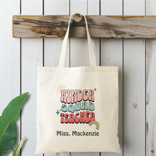 Kinder Squad Teacher Personalised Tote Bag