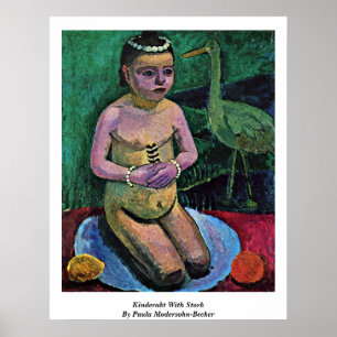 Kinderakt With Stork By Paula Modersohn-Becker Poster