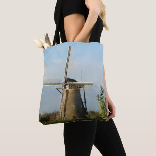 Kinderdijk windmill tote bag