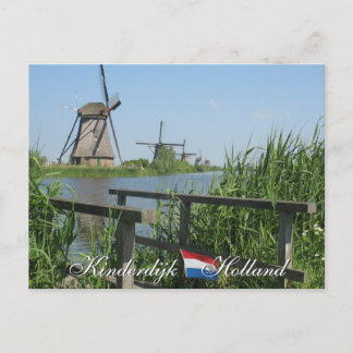 Kinderdijk Windmills Holland Postcard