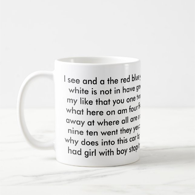 Kindergarten 1st grade Teacher sight words Coffee Mug (Left)