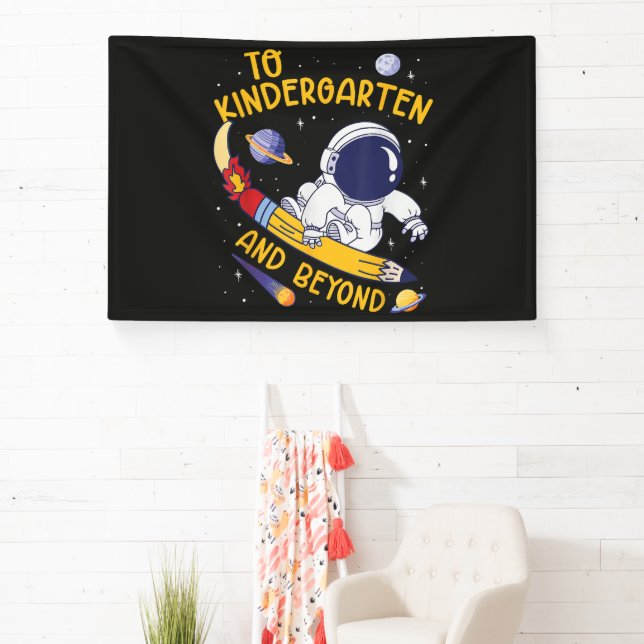 Kindergarten And Beyond Astronaut Back To School Banner (Insitu)