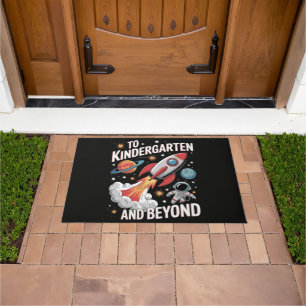 Kindergarten and Beyond Astronaut Back to School Doormat