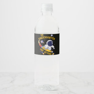 Kindergarten And Beyond Astronaut Back To School Water Bottle Label