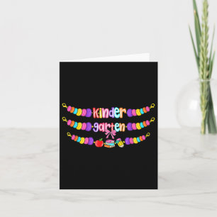 Kindergarten Back To School Bracelet Teacher Girls Card