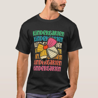 Kindergarten Back to School Coquete Pencil Cow Tea T-Shirt