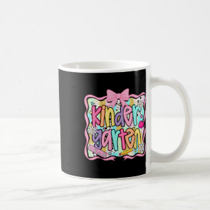 Kindergarten Back To School Coquette Pink Bow Prep Coffee Mug