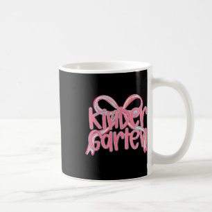 Kindergarten Back To School Girls Pink Bow Coquett Coffee Mug