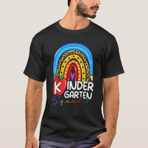 Kindergarten Boho Rainbow teacher team Kinder squa T-Shirt
