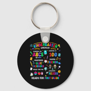 Kindergarten Checklist Ready For First Grade Back Key Ring