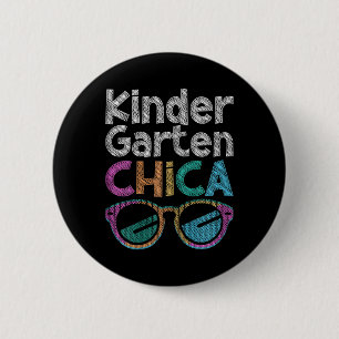 Kindergarten Chica Back To School Kindergarten Stu 6 Cm Round Badge