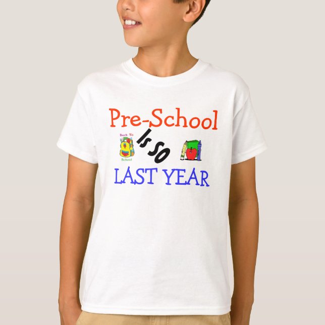 KINDERGARTEN CHILD'S T-SHIRT TEMPLATE (Front)