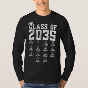 Kindergarten Class Of 2035 Grow With Me Space For  T-Shirt