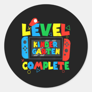 Kindergarten Complete Graduation Last Day Of Schoo Classic Round Sticker