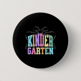 Kindergarten Coquette Bow Back To School Funny Tea 6 Cm Round Badge
