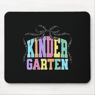 Kindergarten Coquette Bow Back To School Funny Tea Mouse Pad