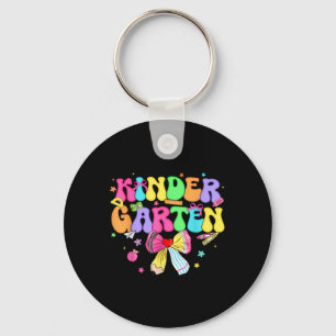 Kindergarten Coquette Pencil Bow Teacher Girl Wome Key Ring
