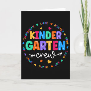 Kindergarten Crew Ck To School Kindergarten Teache Card