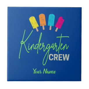Kindergarten Crew for nursery school Child Vintage Ceramic Tile