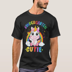Kindergarten Cutie Unicorn Back To School Girls Ki T-Shirt