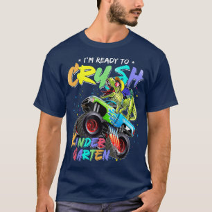 Kindergarten Dinosaur Monster Truck Back To School T-Shirt