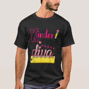 Kindergarten Diva Cute First Day Of School Kids Gi T-Shirt