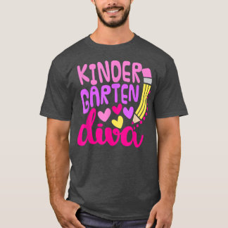 kindergarten Diva Girls First Day of kindergarten  T-Shirt