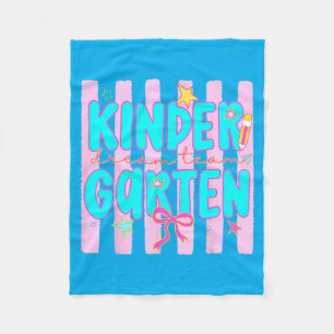Kindergarten Dream Team For Teacher Student Back Fleece Blanket