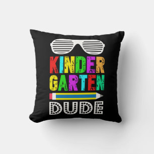 Kindergarten Dude First Day Back Cushion