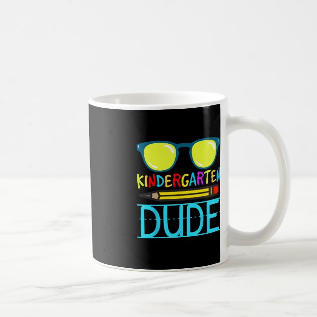Kindergarten Dude Fun First Day Back To School Stu Coffee Mug (Right)