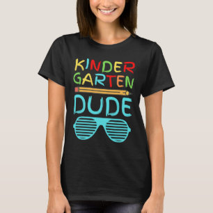 Kindergarten Dude  Fun Pencil First Day School Blu T-Shirt