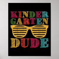 Kindergarten Dude Funny First Day Back To School S