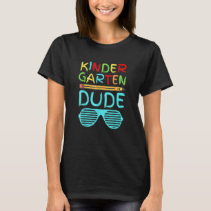 Kindergarten Dude Pencil First Day School Blue T-Shirt