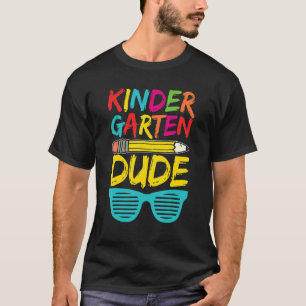 Kindergarten Dude Pencil First Day School Blue T-Shirt