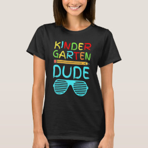 Kindergarten Dude Pencil First Day School Blue T-Shirt